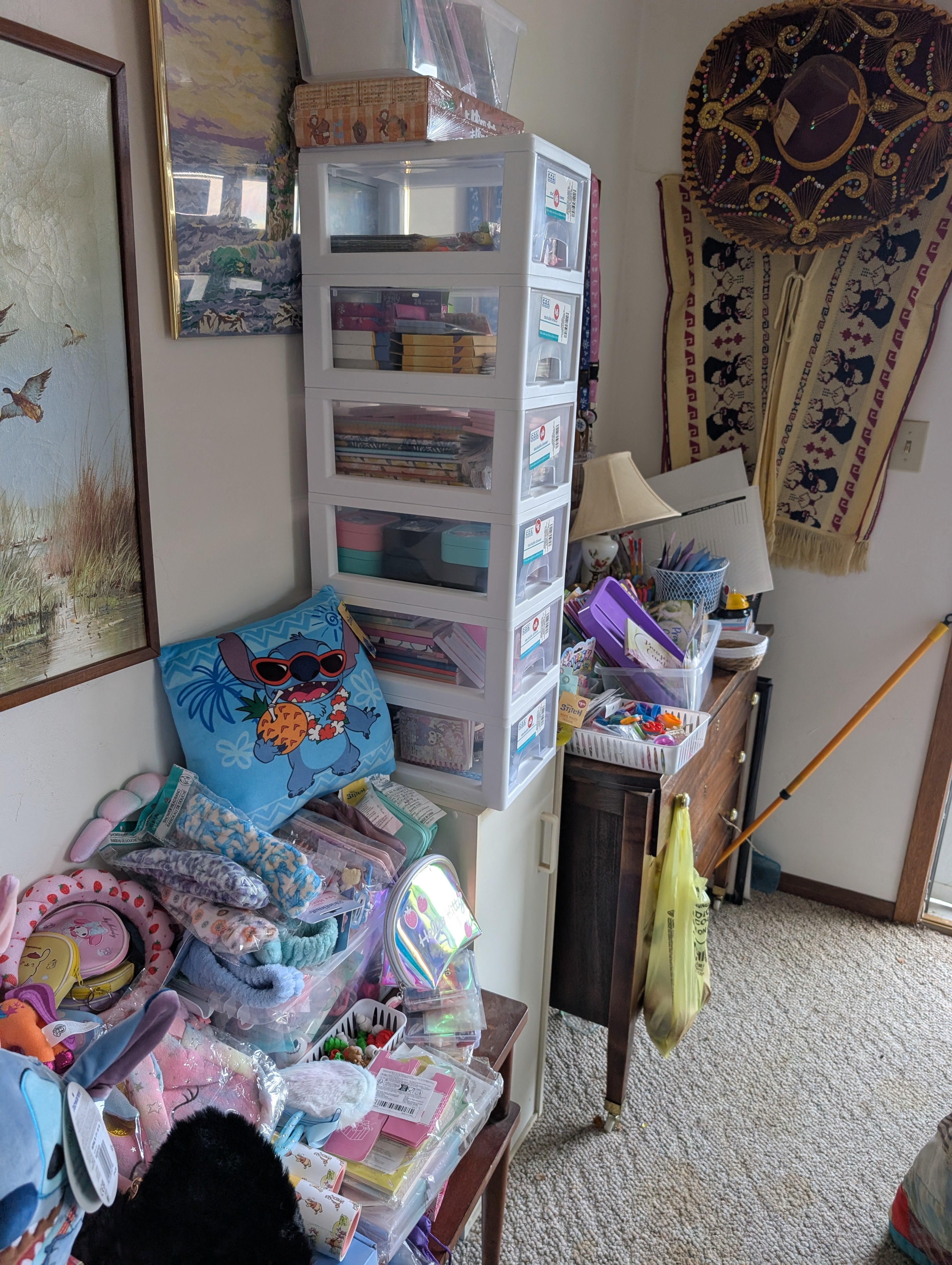 Homemade beaded bracelet, keychain, pens, etc.