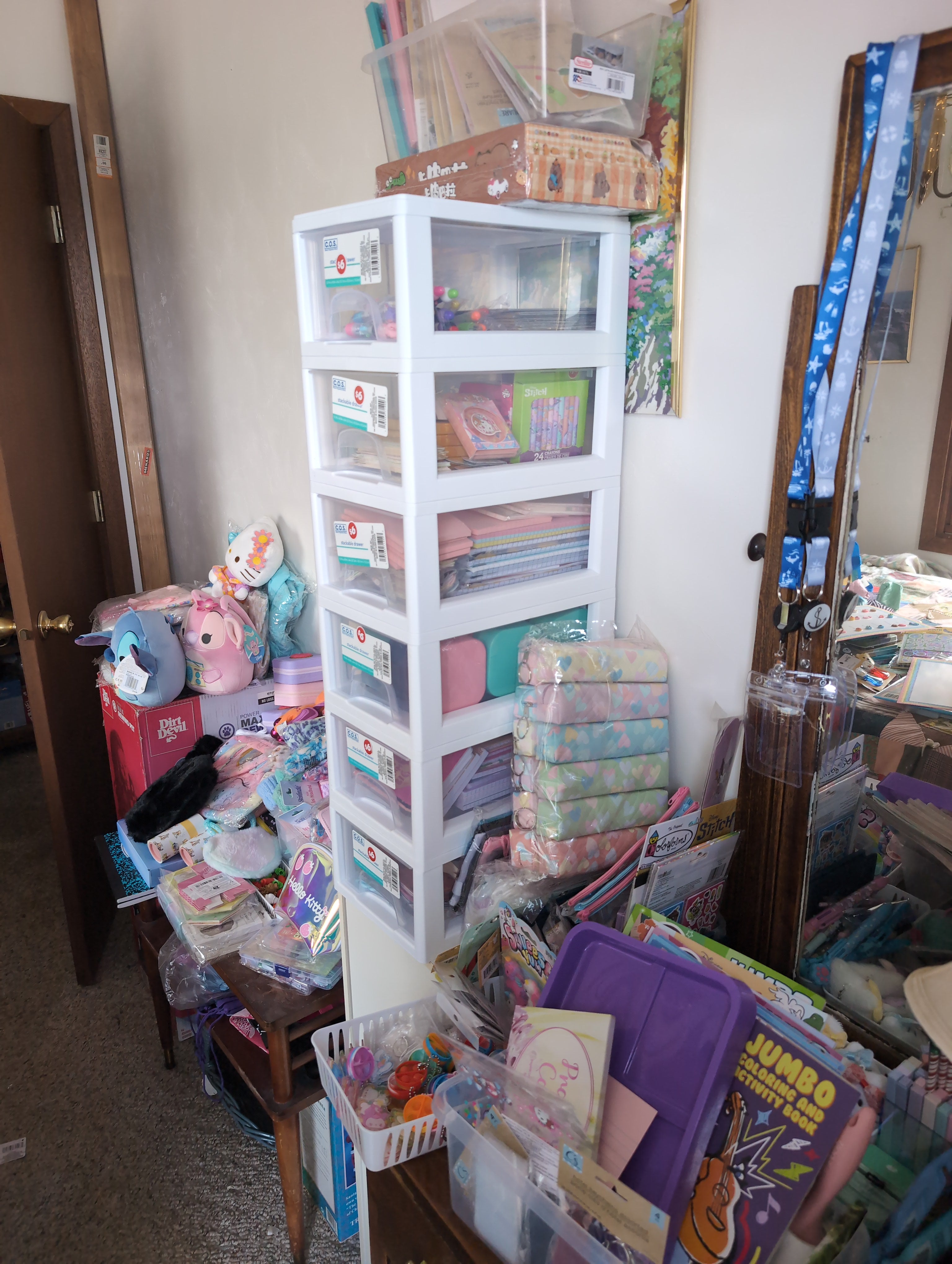 Homemade beaded bracelet, keychain, pens, etc.